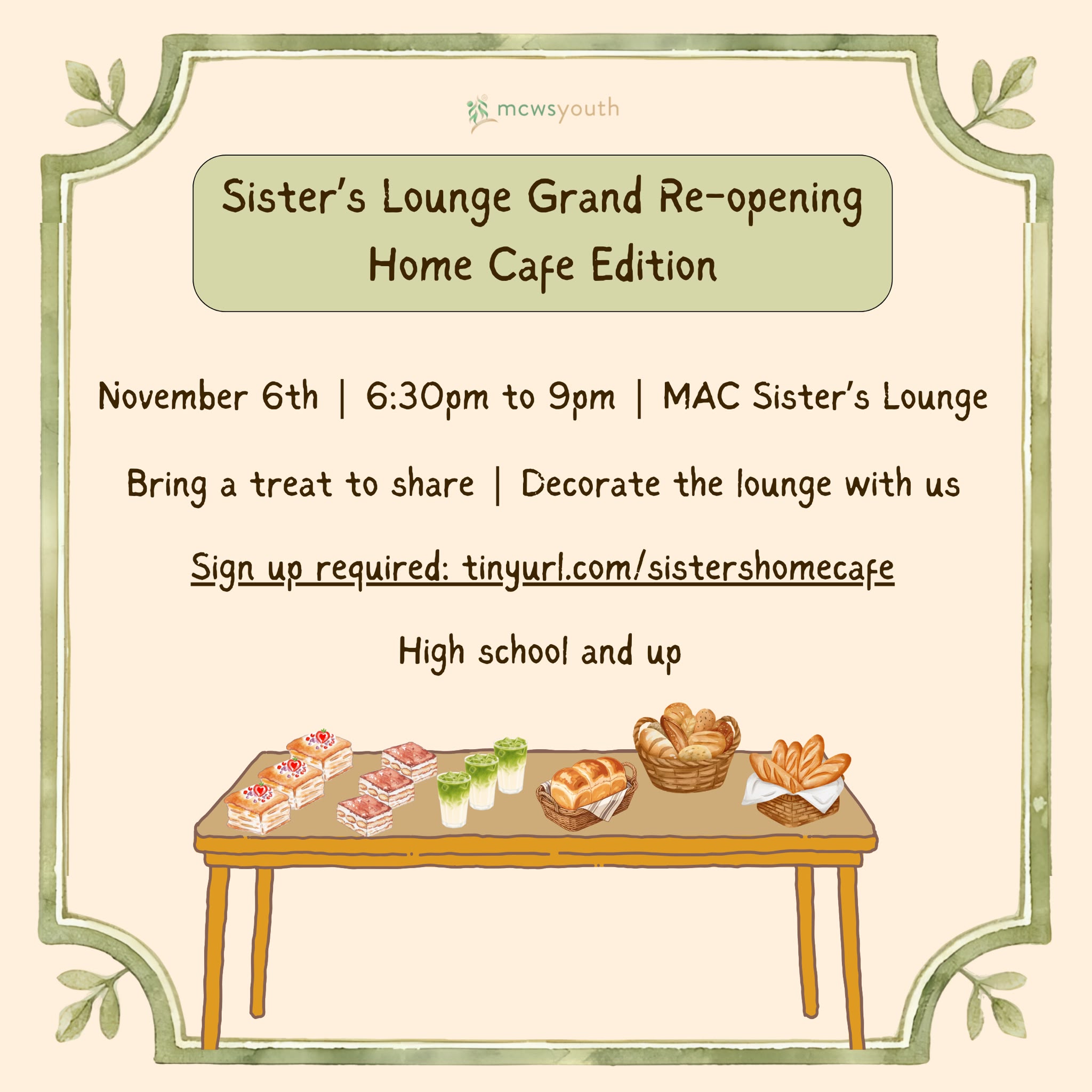 Sister's Lounge Grand Re-opening - Home Cafe Edition